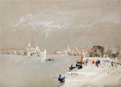 På den anden side af lagunen, Venedig (akvarel) af Hercules Brabazon Brabazon