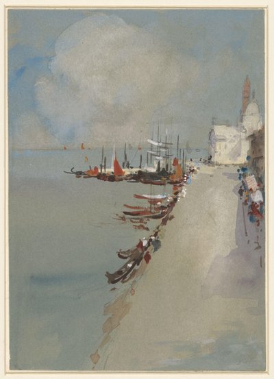 Udsigt over Venedig med Giudecca-kanalen af Hercules Brabazon Brabazon