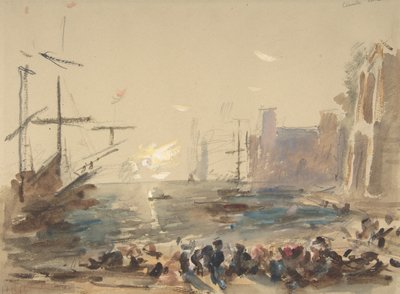 Seascape recto, ubeskrivelig skitse, 1840-1906. af Hercules Brabazon Brabazon