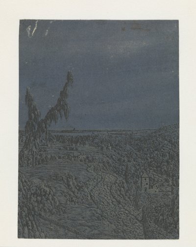 Landskab med et plateau, en flod i det fjerne af Hercules Segers