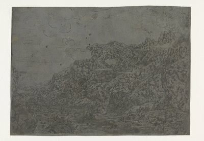 Klippelandskab med lave skyer Rocky Valley med lave skyer af Hercules Segers