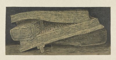 Stilleben med bøger af Hercules Segers