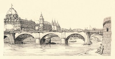 Arbejder på den gamle Pont Notre-Dame, 1913 1915 af Herman Armour Webster