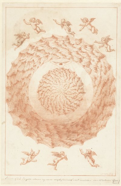Skabelsen af ​​himmelhvælvingen Og Gud sagde: Lad der være en udstrækning midt i vandet (titel på objektet) The Creation (serietitel) af Herman Coets
