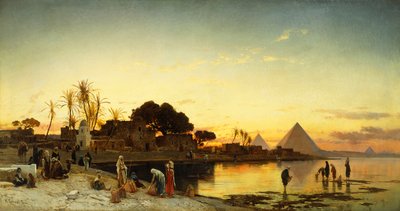 På Nilen, ca. 1875 af Herman David Salomon Corrodi