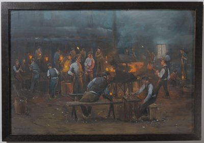 Glasfabrikken i Leerdam: den mekaniske presning af glas af Herman Heijenbrock