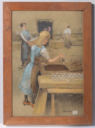 Dyppe glas i et asfaltbad af Herman Heijenbrock