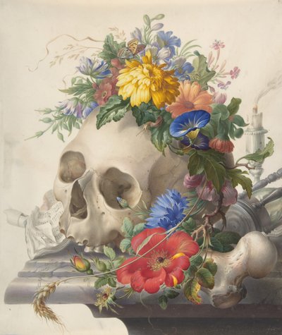 Vanitas Still Life, n.d.. af Herman Henstenburgh