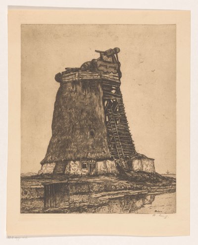 Molen (titel på objekt) af Herman Heuff (signed by artist)