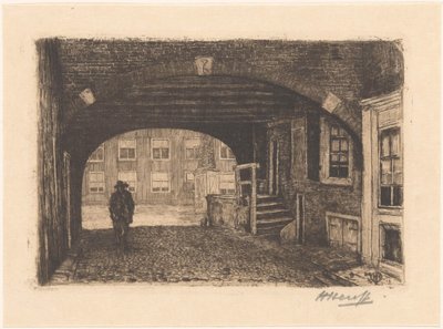 Peters port i Amsterdam af Herman Heuff (signed by artist)