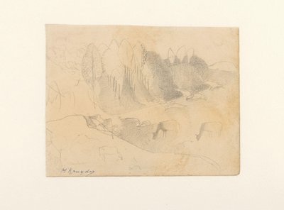 Dal med græssende kvæg af Herman Kruyder (signed by artist)