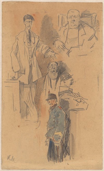 Portræt af Jan Hamdorf og W. van der Pluym af Herman Moerkerk