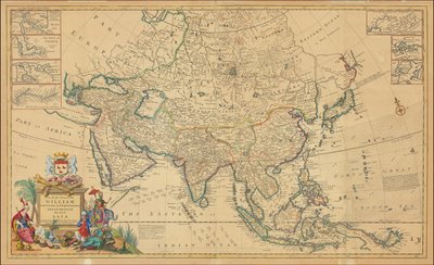 1730-kort over Asien af Herman Moll af Herman Moll