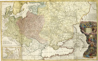 Kort over Muscovy af Herman Moll