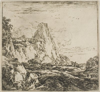 The Little Bridge near the Rock, fra serien Set of Landscapes af Herman Naijwincx
