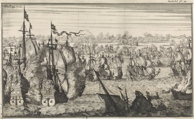 Slaget ved Duins, 1639 af Herman Padtbrugge
