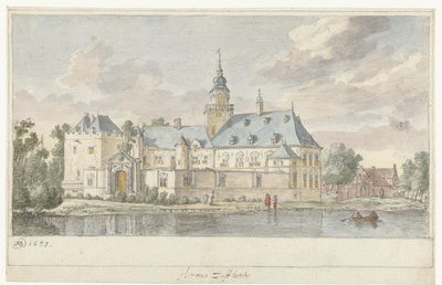 Udsigt over Nijenrode Slot af Herman Saftleven