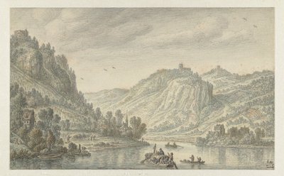 Rhinen ved Drachenfels af Herman Saftleven