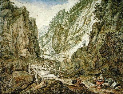 Bjerglandskab af Herman the Younger Saftleven