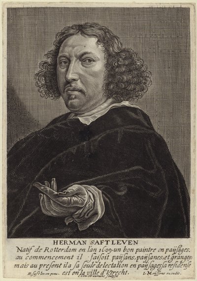 Portræt af Herman Saftleven den Yngre af Herman the Younger Saftleven