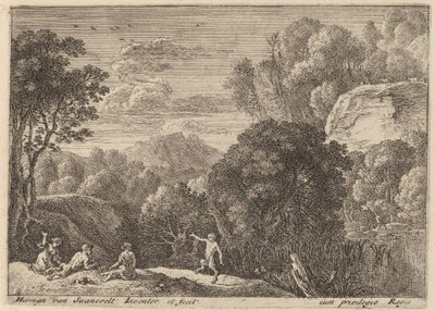 En dansende Satyr af Herman van Swanevelt