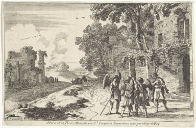 Abraham modtager de tre engle Det gamle testamente afbildninger (serietitel) af Herman van Swanevelt