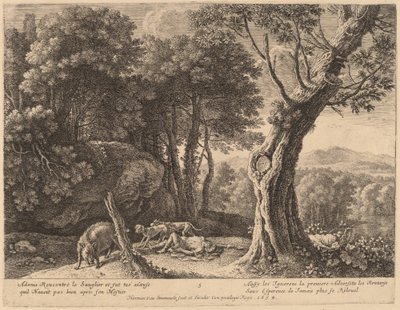 Adonis død af Herman van Swanevelt
