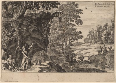 Elias i ørkenen af Herman van Swanevelt