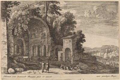 Nymfen Egerias grotte af Herman van Swanevelt