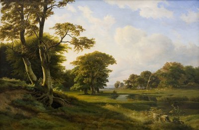 Skovlandskab ved Hellebæk. Efterår af Hermann Carmiencke