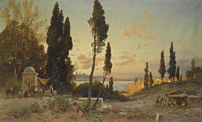 Udsigt over Bosporus, Konstantinopel af Hermann David Salomon Corrodi