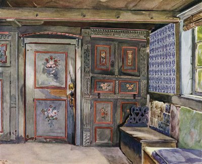 En del af salen i Hufner House of Mr Hittscher i Curslack af Hermann Haase