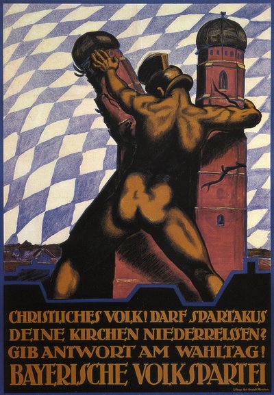 kristne! Skal Spartacus rive dine kirker ned, 1919 af Hermann Keimel