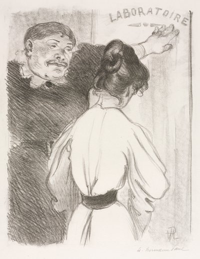 Laboratorium, ca. 1900. af Hermann Paul