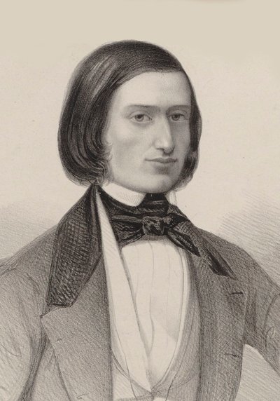 Portræt af Jacques Offenbach 1819-1880, 1846. af Hermann Raunheim