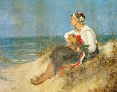 Kontemplativ time på stranden af Hermann Seeger