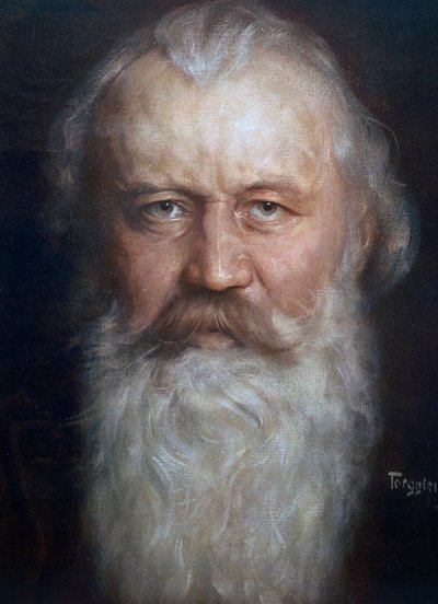 Portræt af Johannes Brahms (Hamburg af Hermann Torggler