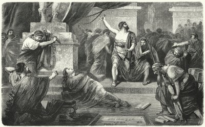 Brutus over Julius Cæsars krop, 44 f.Kr af Hermann Vogel