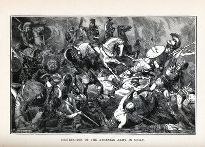 Ødelæggelse af den athenske hær på Sicilien, 1882 af Hermann Vogel