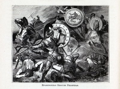 Epaminondas redder Pelopidas, 1882 af Hermann Vogel