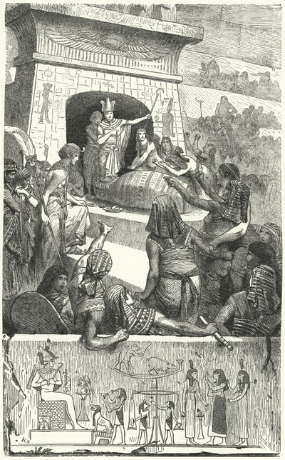 Begravelse af en gammel egyptisk farao af Hermann Vogel