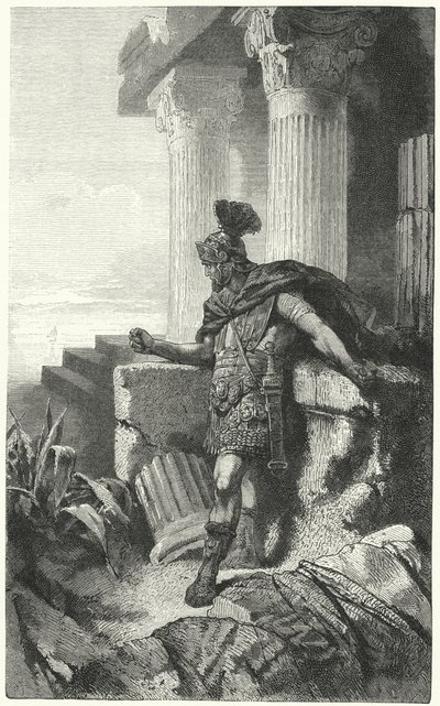 Gaius Marius i eksil blandt ruinerne af Karthago af Hermann Vogel