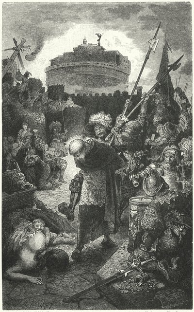 Tyske Landsknechts plyndrer Rom, 1527 af Hermann Vogel