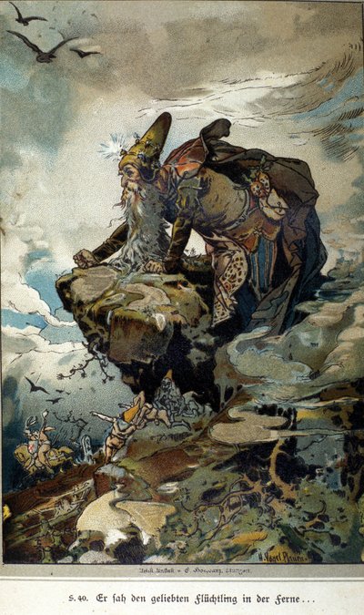 Illustration af Vogel til en fortælling af brødrene Jacob (1785-1863) og Wilhelm (1786-1859) Grimm af Hermann Vogel