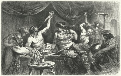 Roman Bacchanal på Messalinas tid, 1. århundrede af Hermann Vogel