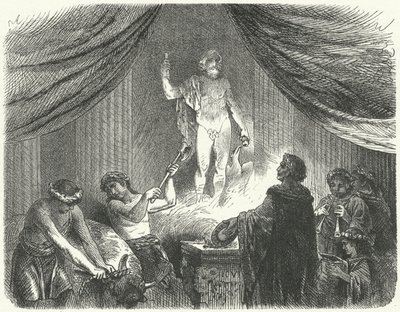 Romerne udfører et offer til guden Jupiter af Hermann Vogel