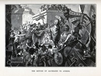 Alcibiades tilbagevenden til Athen, 1882 af Hermann Vogel