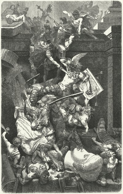Vandalerne angriber Rom, 455 af Hermann Vogel