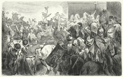 Scipio Aemilianus triumf efter ødelæggelsen af Kartago i den tredje puniske krig, 146 f.Kr. af Hermann Vogel