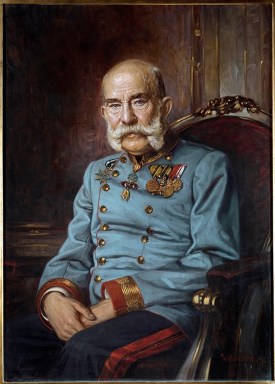 Portræt af kejser Francois Joseph I, i en alder af 85 af Hermann Wassmuth